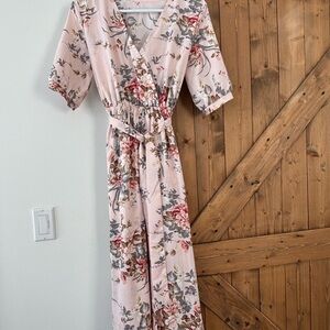 SHEIN Pink Floral Maxi Dress
